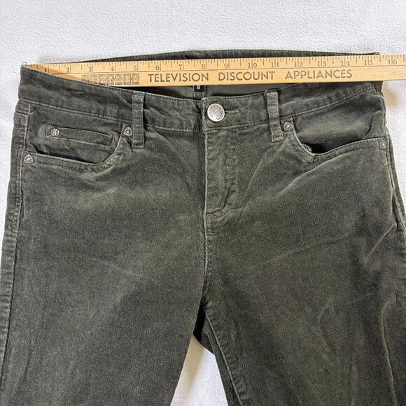 Corduroy Skinny Jeans Olive Green Kut Diana 8 Fits Like 31X29 Stretch Pants - Picture 8 of 12